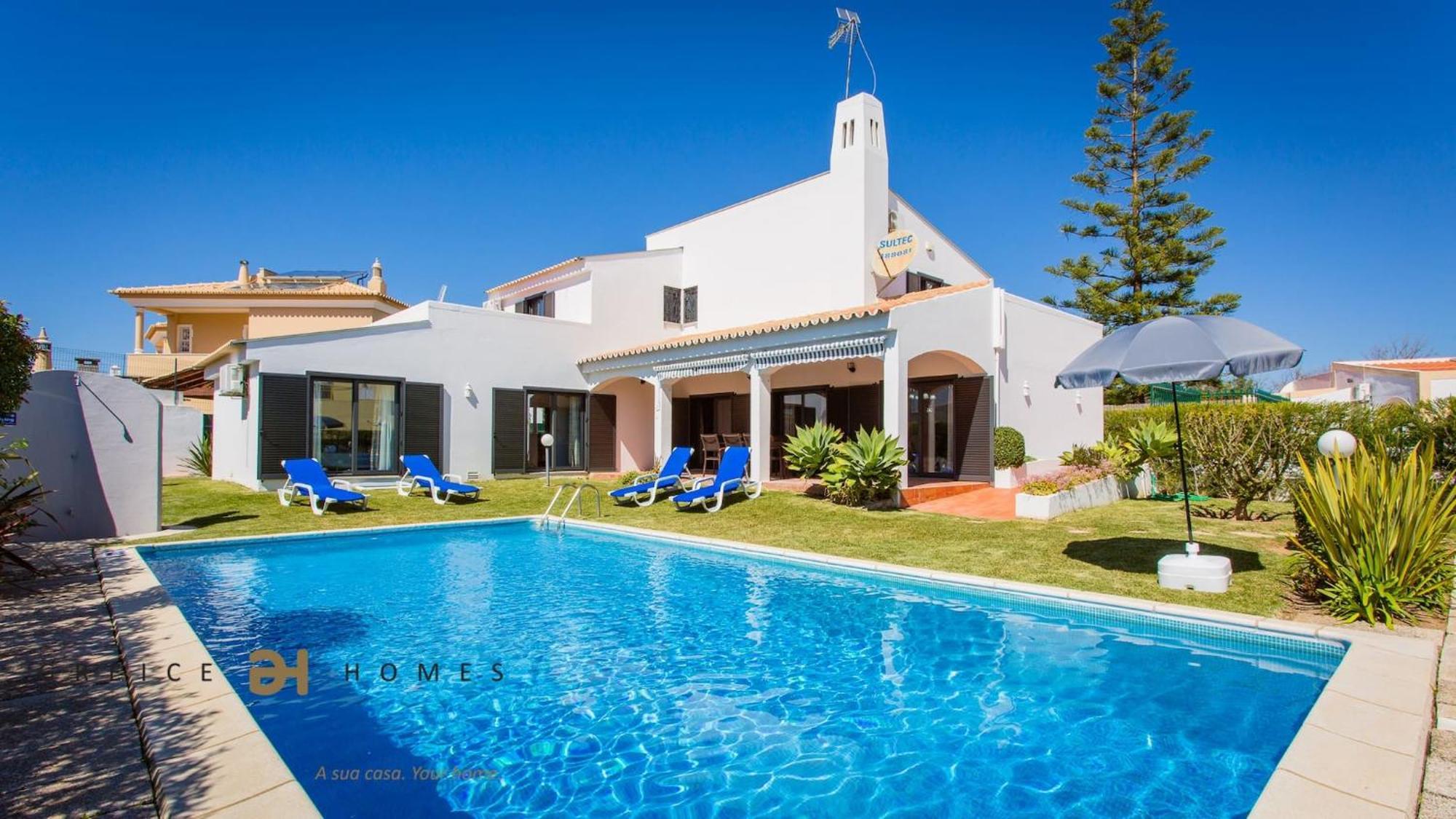 Greice Homes-650 Meters From The Beach, 4 Bedrooms Villa For Holidays In Vilamoura-Quarteira Exteriör bild